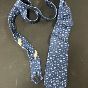 Salvatore Ferragamo Blue Animal Print Rare Vintage Neck Tie